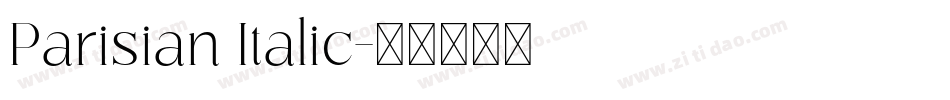Parisian Italic字体转换